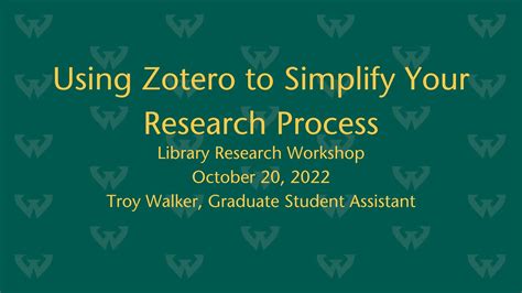 Improving Collaboration in Research with Zotero and Mavoc Cloth
